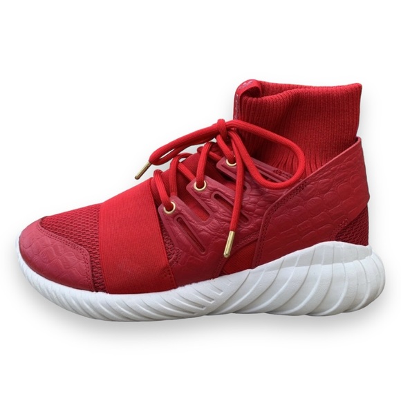 Adidas Red & White Tubular Doom Chinese New Year Of The Monkey Sporty Sneakers main image 3